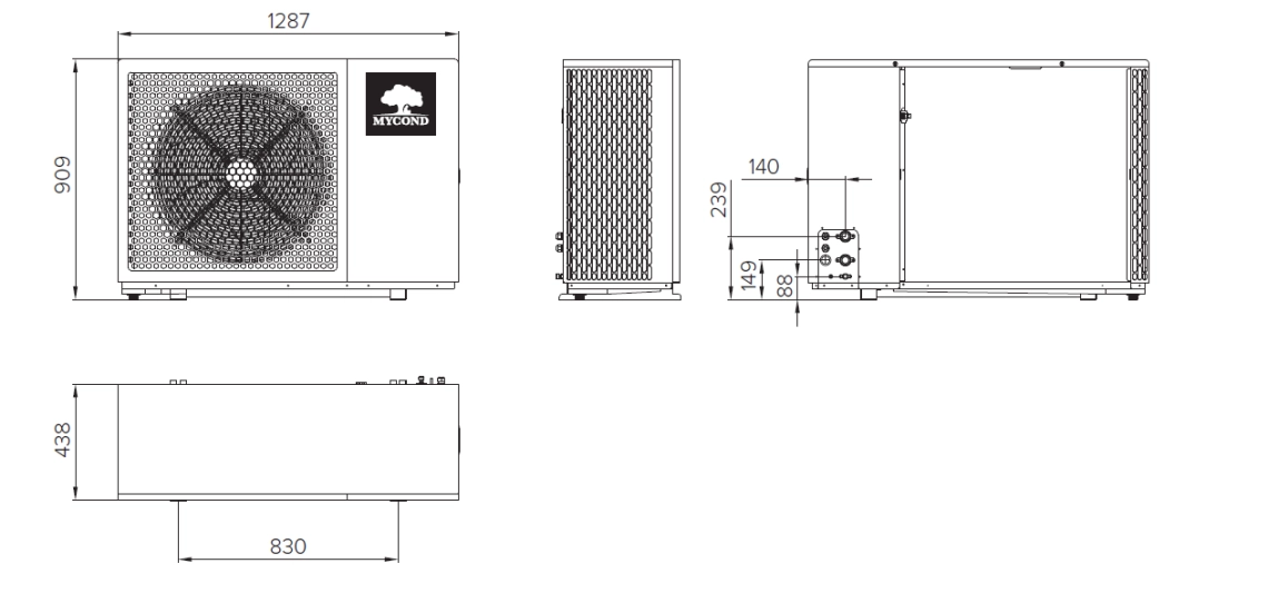 Mycond BeeEco Ukupne dimenzije - 2