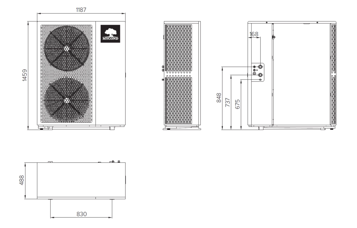 Mycond BeeEco Ukupne dimenzije - 3