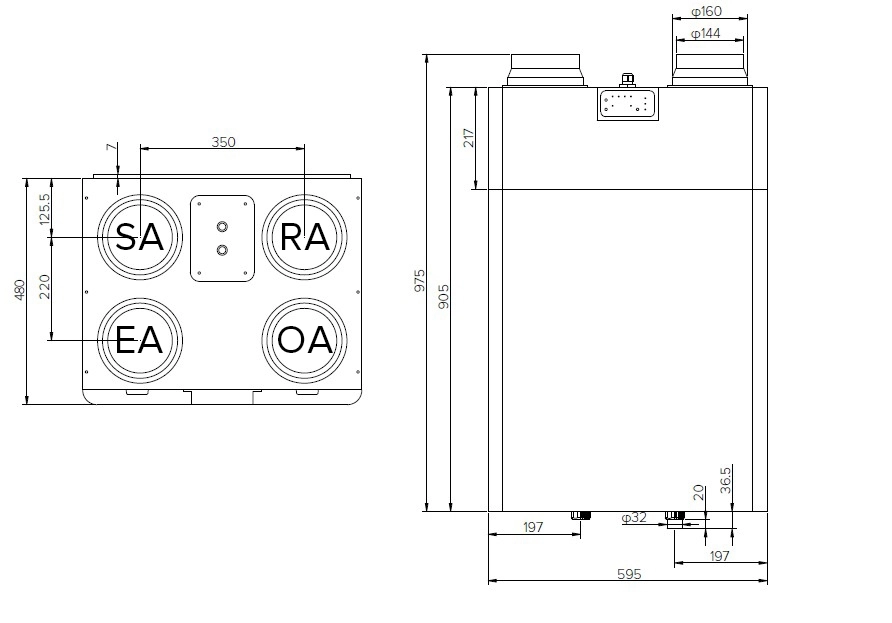 Ukupne dimenzije MyCond MCFA - 1