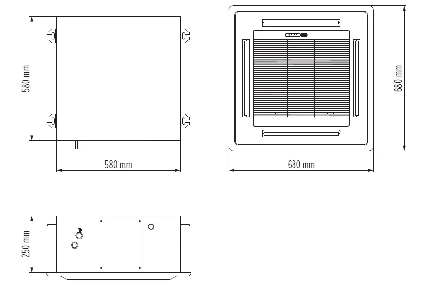 Ukupne dimenzije MyCond MCFK-A2/4 - 1