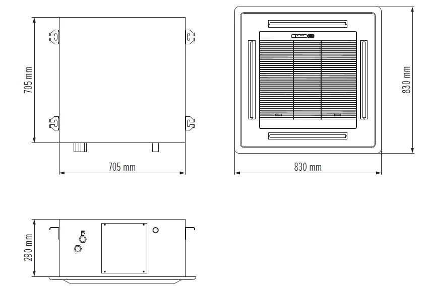 Ukupne dimenzije MyCond MCFK-A2/4 - 2