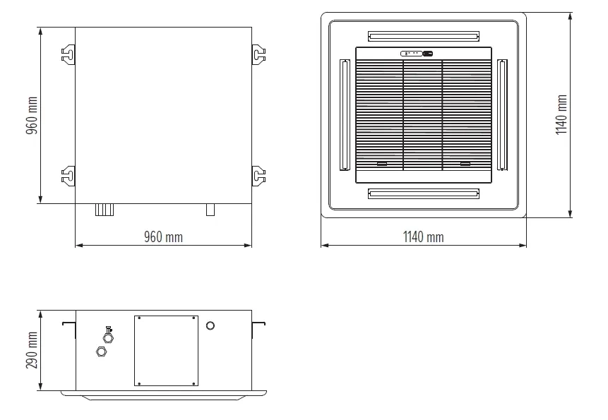 Ukupne dimenzije MyCond MCFK-A2/4 - 4