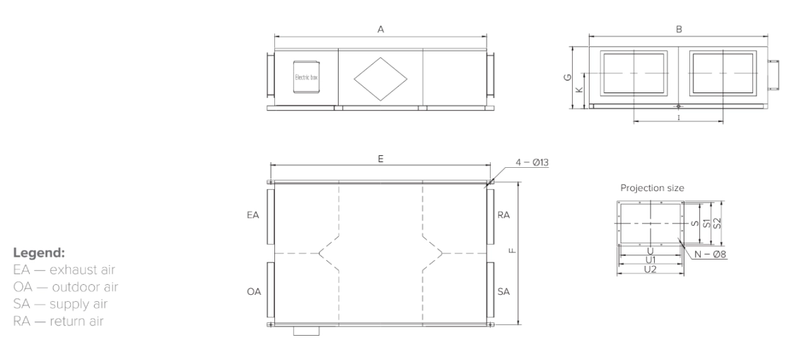 MyCond MV***I-W Ukupne dimenzije - 3