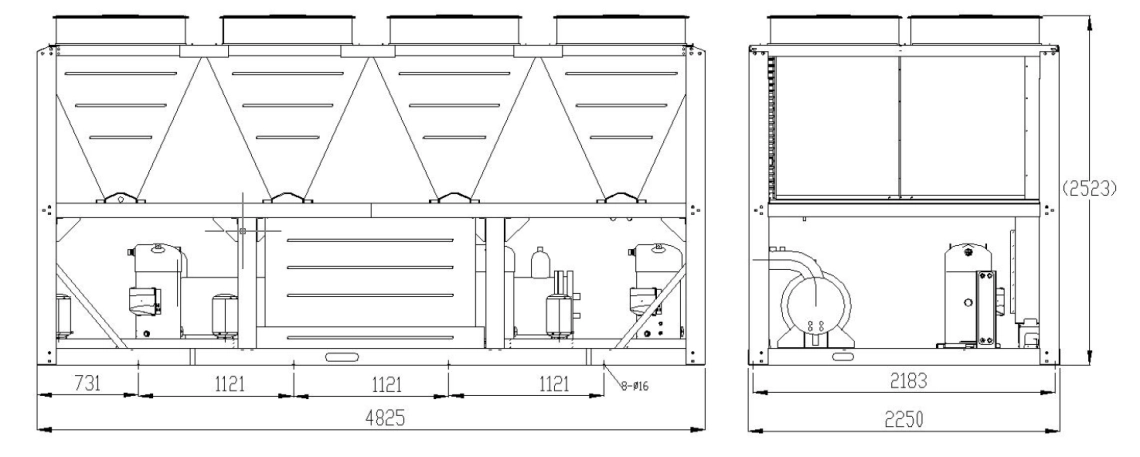 Ukupne dimenzije MyCond YHE MCU-500YHE