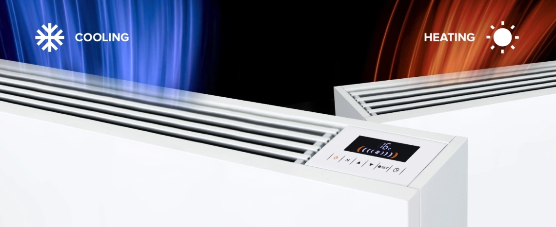 Ventilatorska konvektorska jedinica iz Silent serije s naglaskom na energetskoj učinkovitosti.